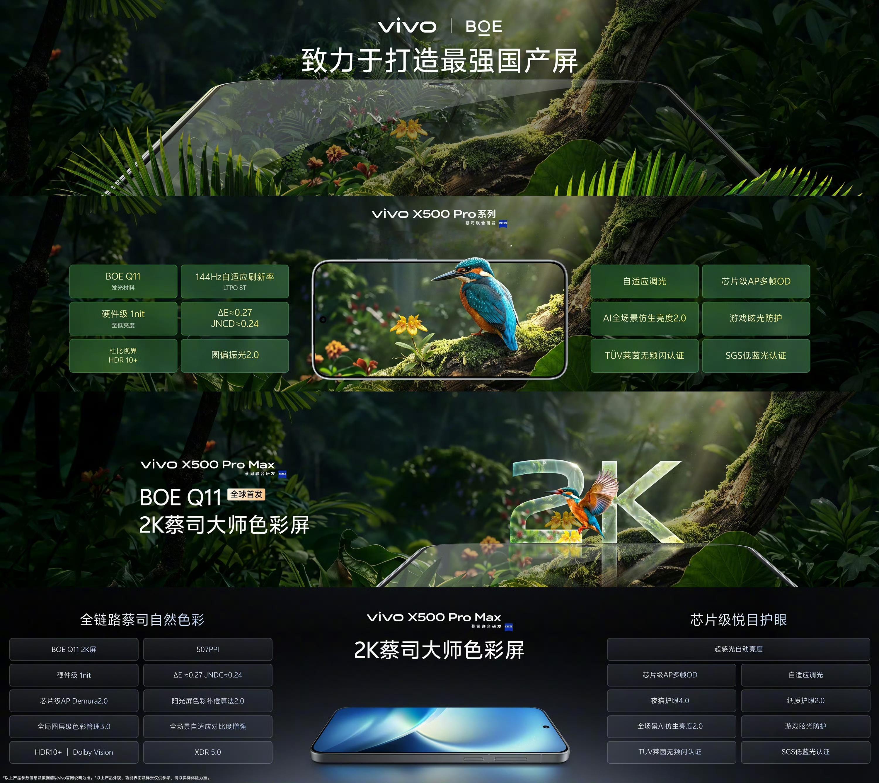 vivo X5006.59 英寸 2750×1260 OLED 直屏，维信诺 V