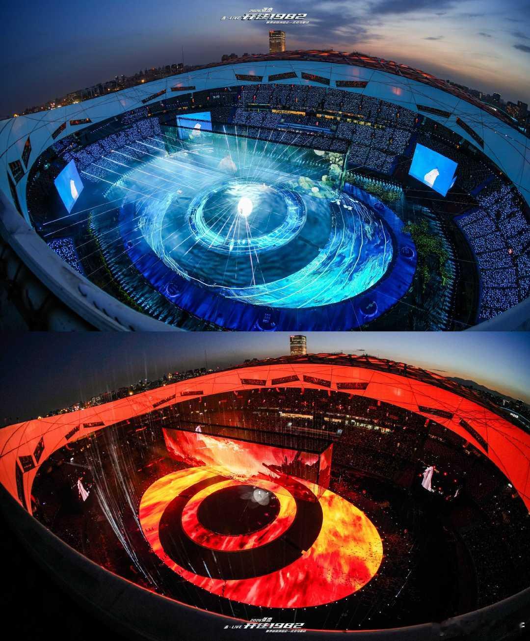 张杰站在华语乐坛舞美之巅舞台有界，热爱无限。张杰用一场震撼人心的鸟巢盛宴，将声光