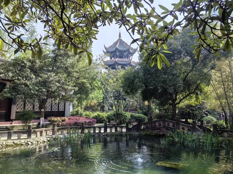 《七律     望江楼邀月幽怀》
登楼邀月望神州，千古江流万里酬。
后主难圆兴蜀