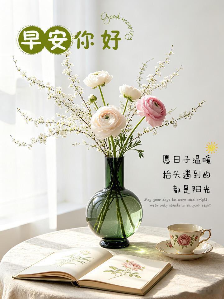早安 清晨晨光如约而至，与昨日的疲惫挥手作别。怀揣心底温柔与一腔热爱踏上新的旅途