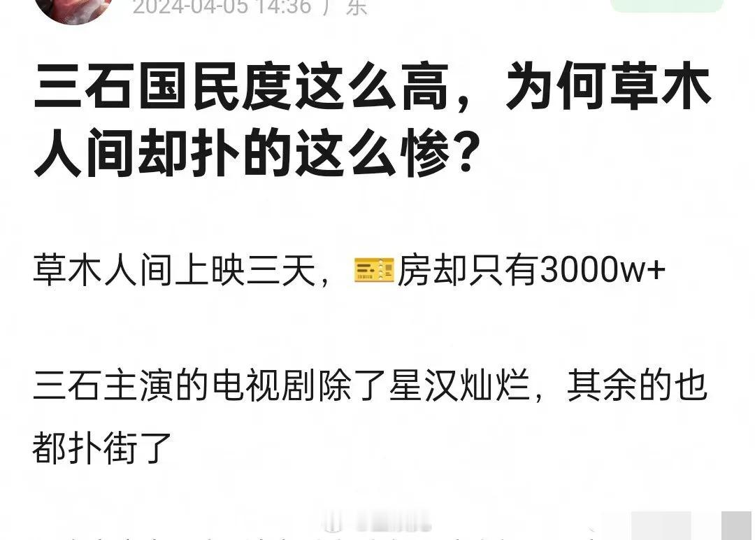 草木人间的宣发已经很尽力了 ​​​，但票房确实惨淡[吃瓜] ​​​