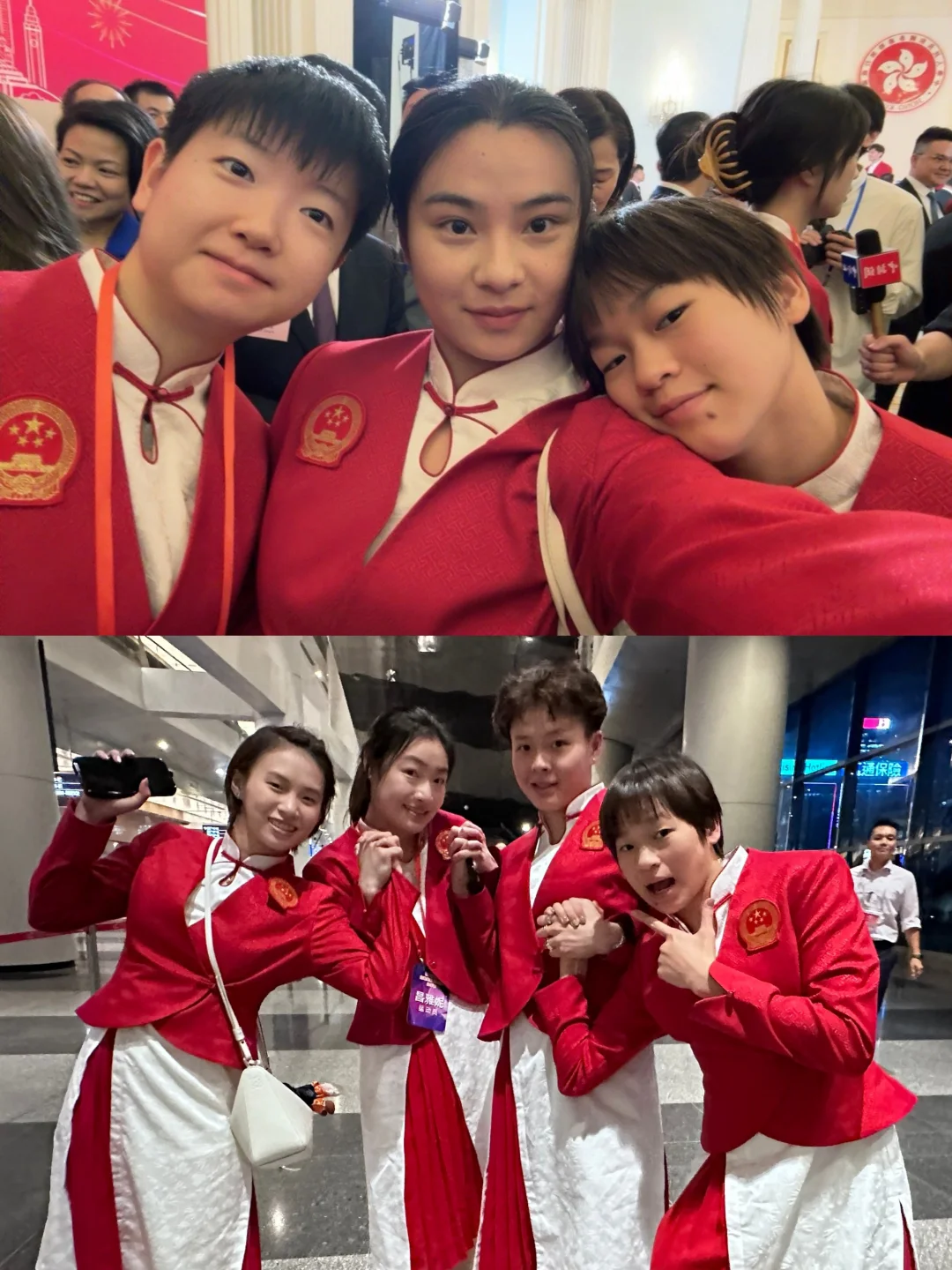 今日份运动员们在港合影送上！！