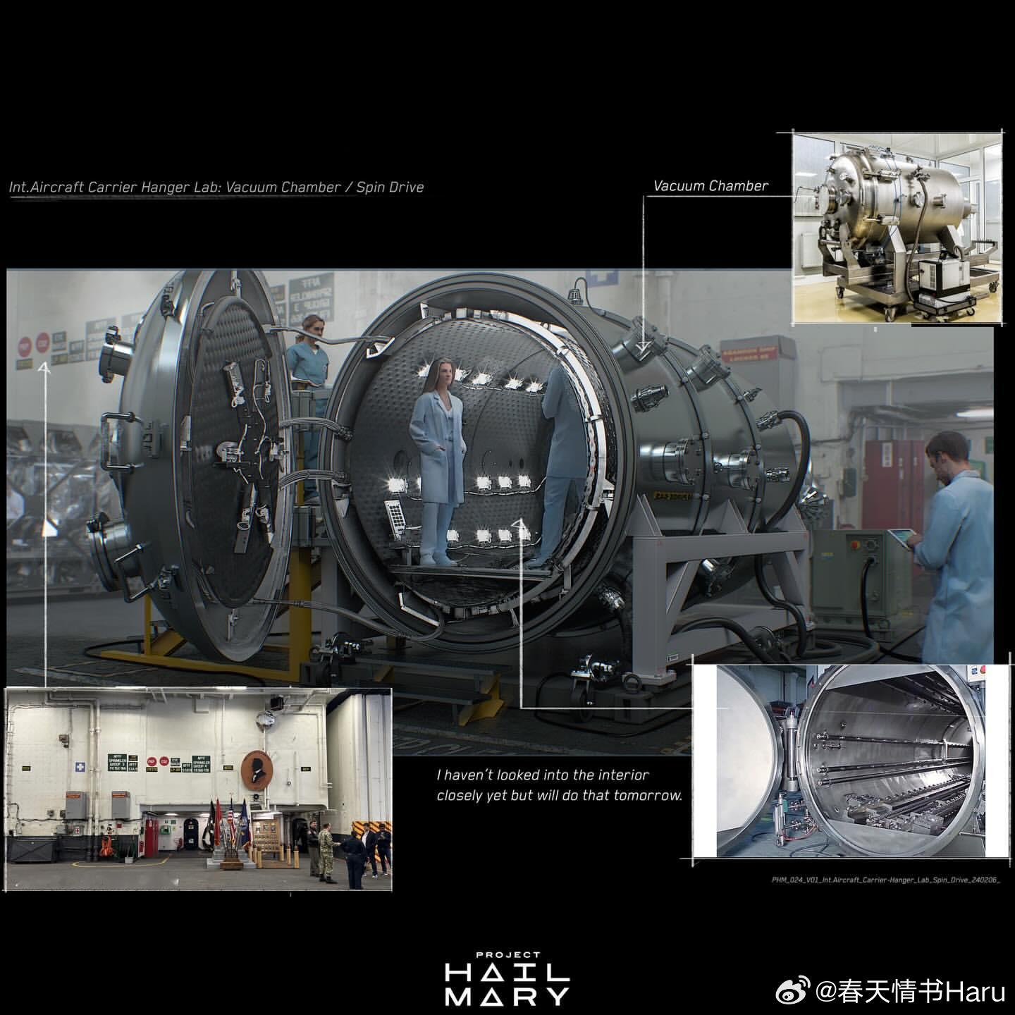 《挽救计划》中做实验的真空室和自旋推进器的概念设计图 by Mattsav Sa