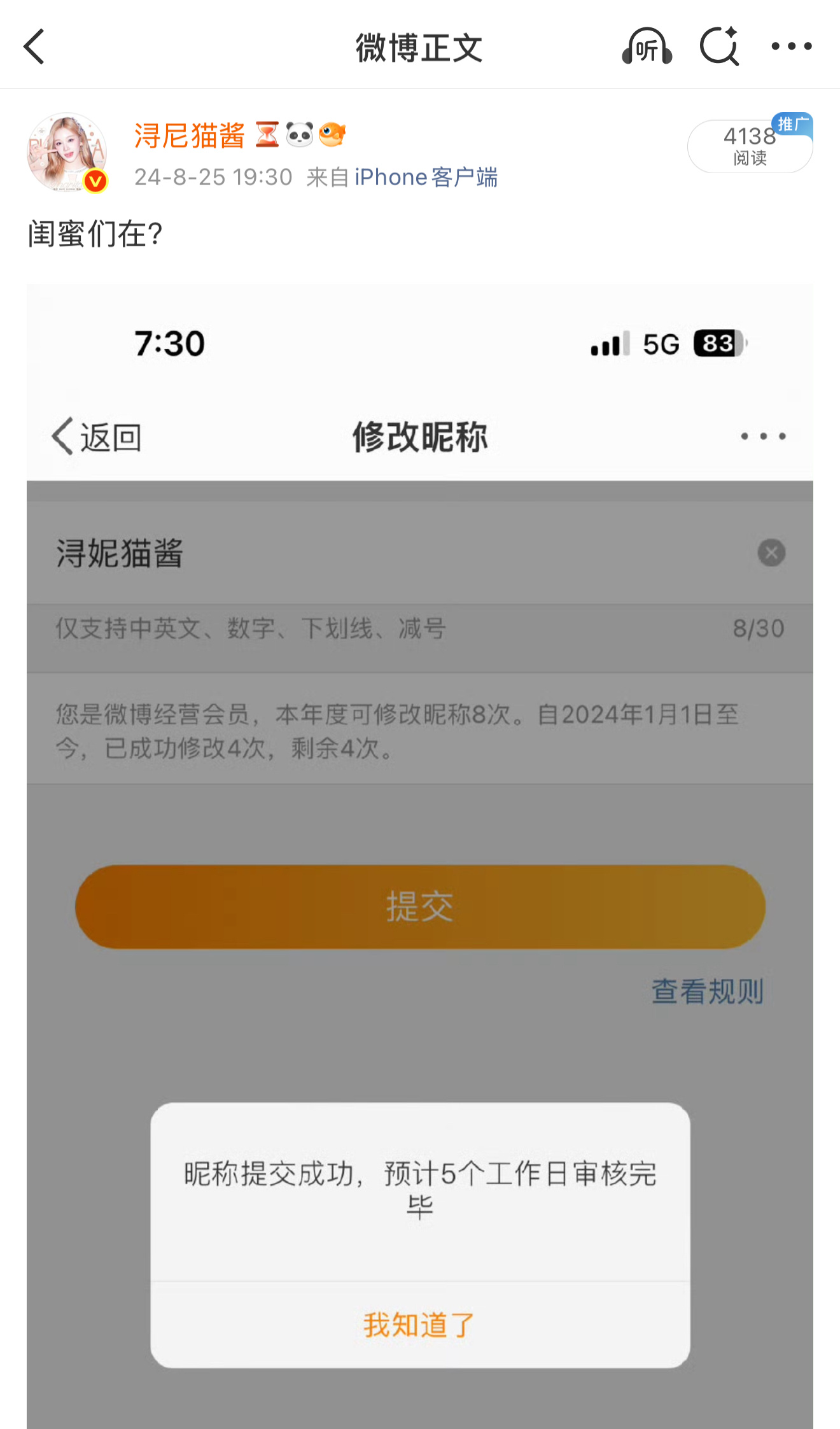 浔尼猫酱一周年。 ​​​