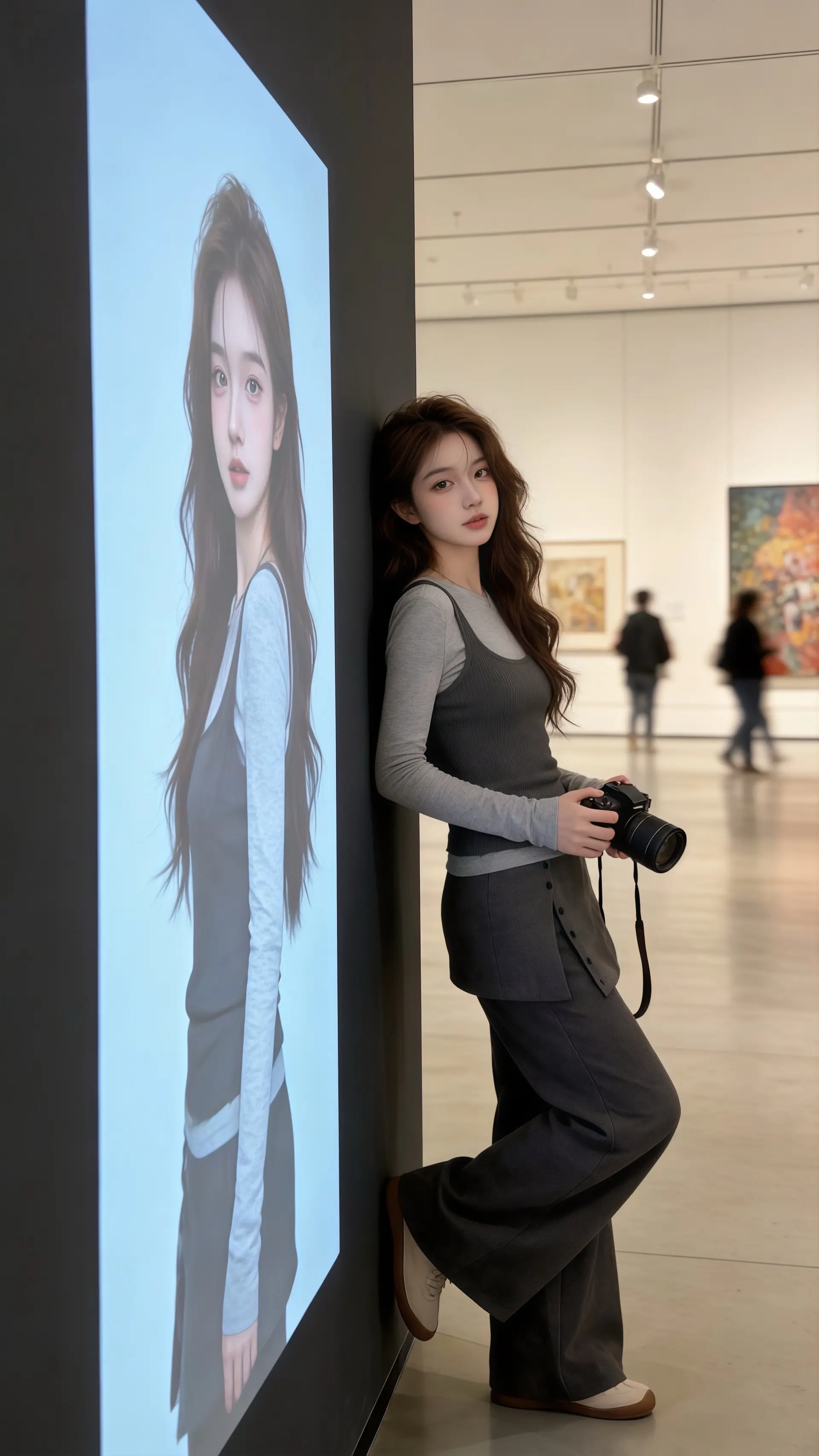 被易梦玲的中式美征服了法式鱼骨裙自带白月光滤镜姚安娜淡蓝色流光长裙造型...