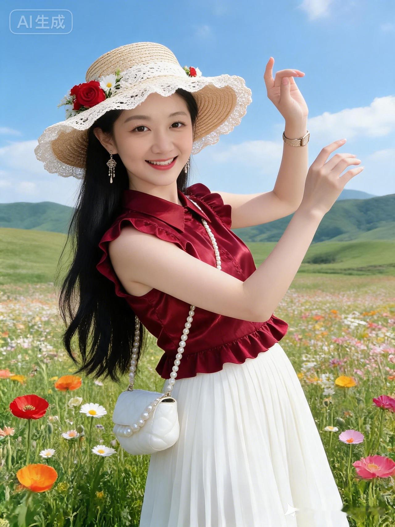 在花海中，遇见最美的自己🌸💃