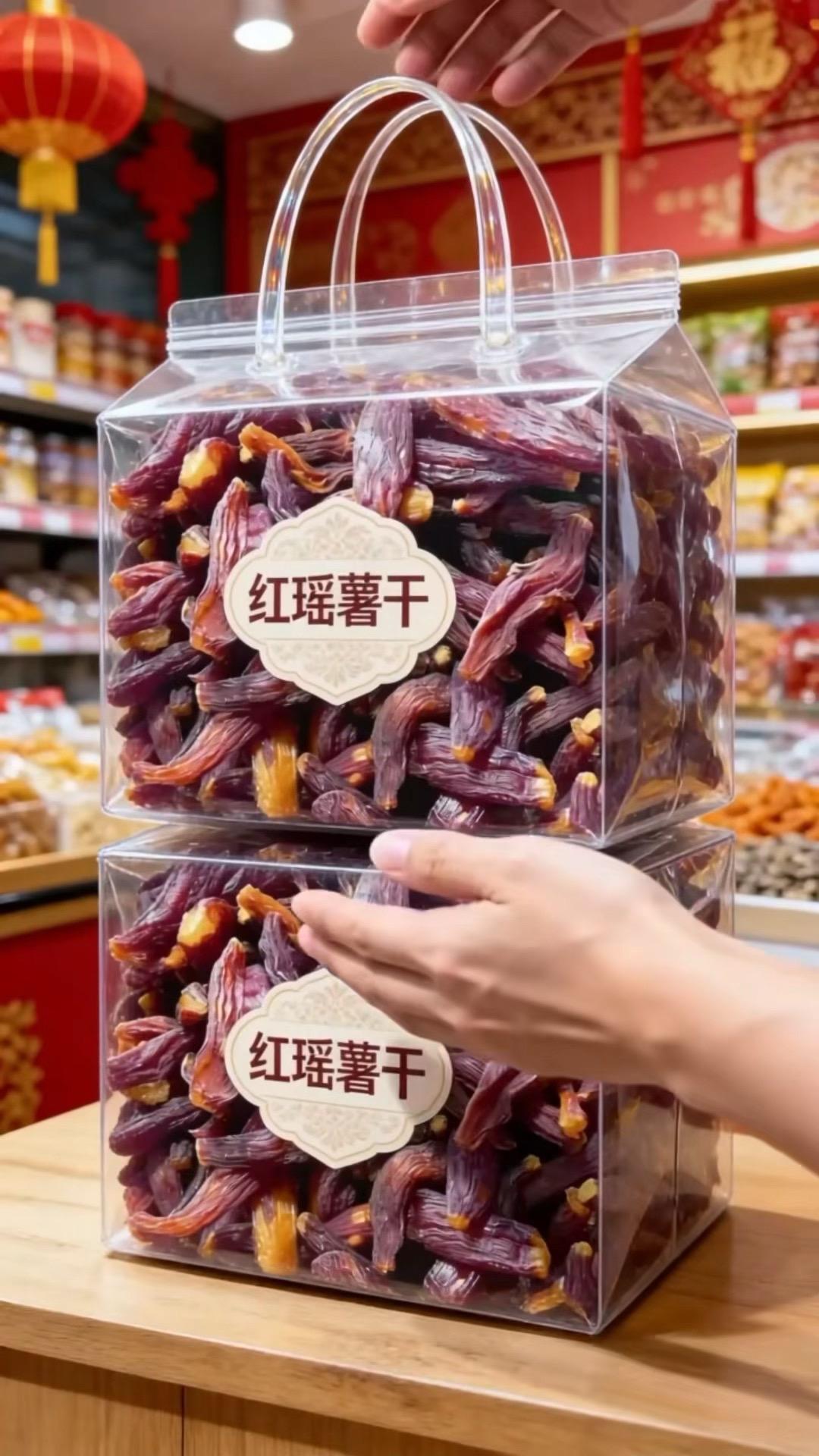 红瑶薯干，软糯无筋、自带清甜，0添加蔗糖，三蒸三晒，越嚼越香，追剧代餐都合适