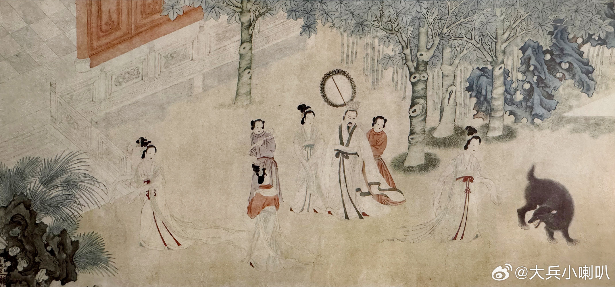 国史古风 【中华名画欣赏 《冯媛当熊图》（丁云鹏）】       《冯媛当熊图》