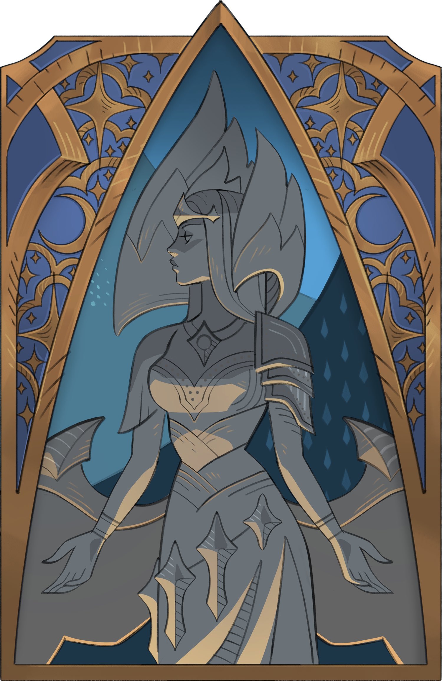 德玛西亚赛季第二幕剑姬，莫甘娜插画英雄联盟