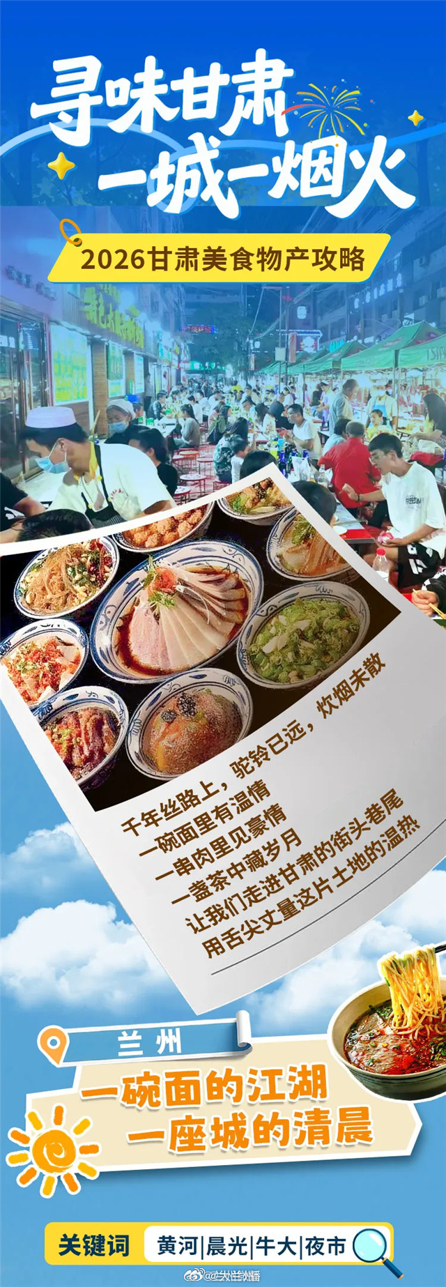 2026甘肃美食物产攻略 寻味甘肃，一城一烟火🌶️逛吃甘肃美食地图｜2026 