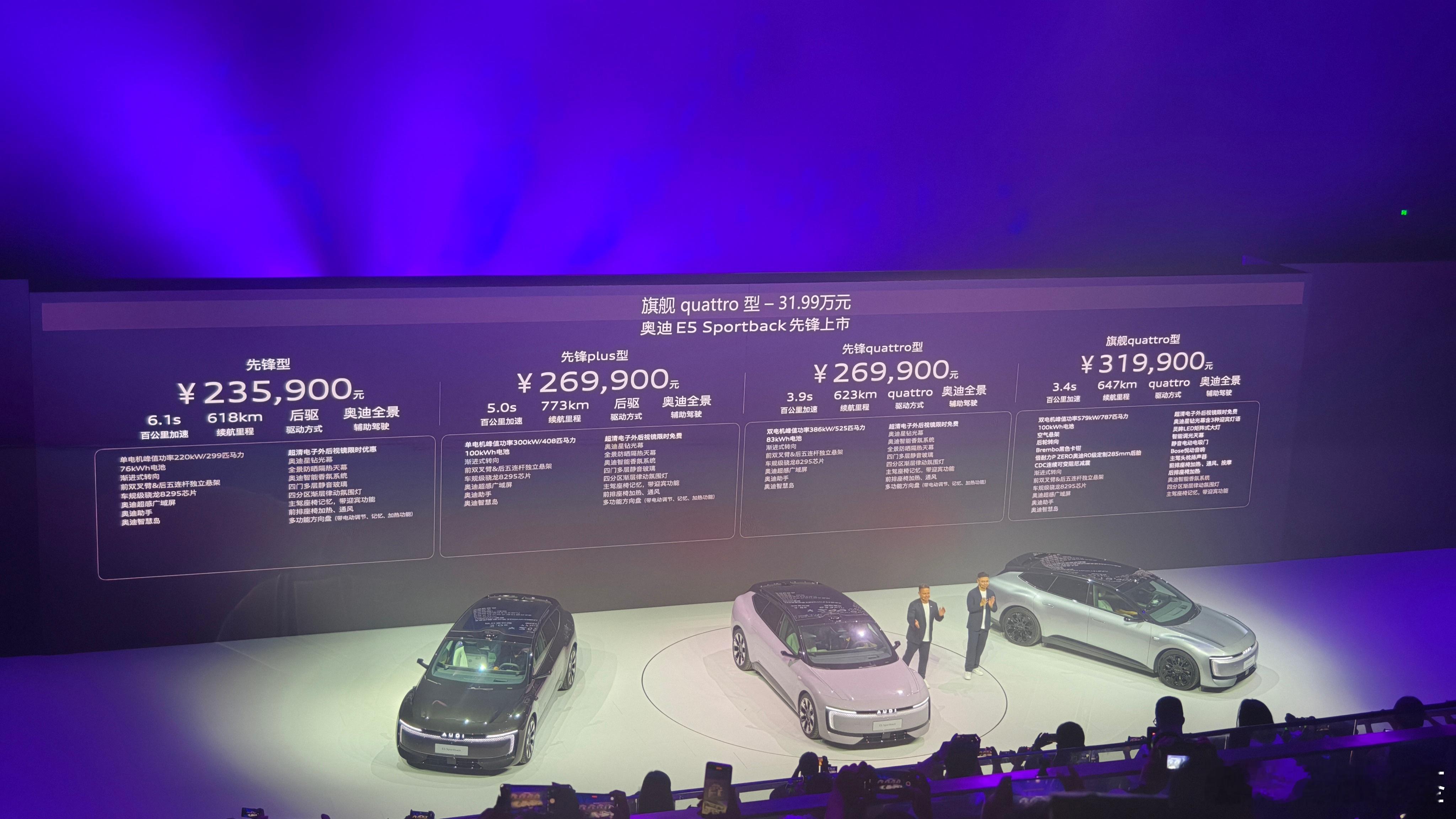 这价格配置，我只想说，传统豪华品牌来掐架了，奥迪E5 Sportback   大