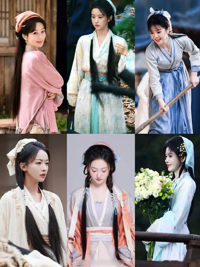 种田文女主造型🈶，喜欢谁的？杨紫 包上恩 田曦薇 吴谨言 鞠婧祎 ​​​…… 
