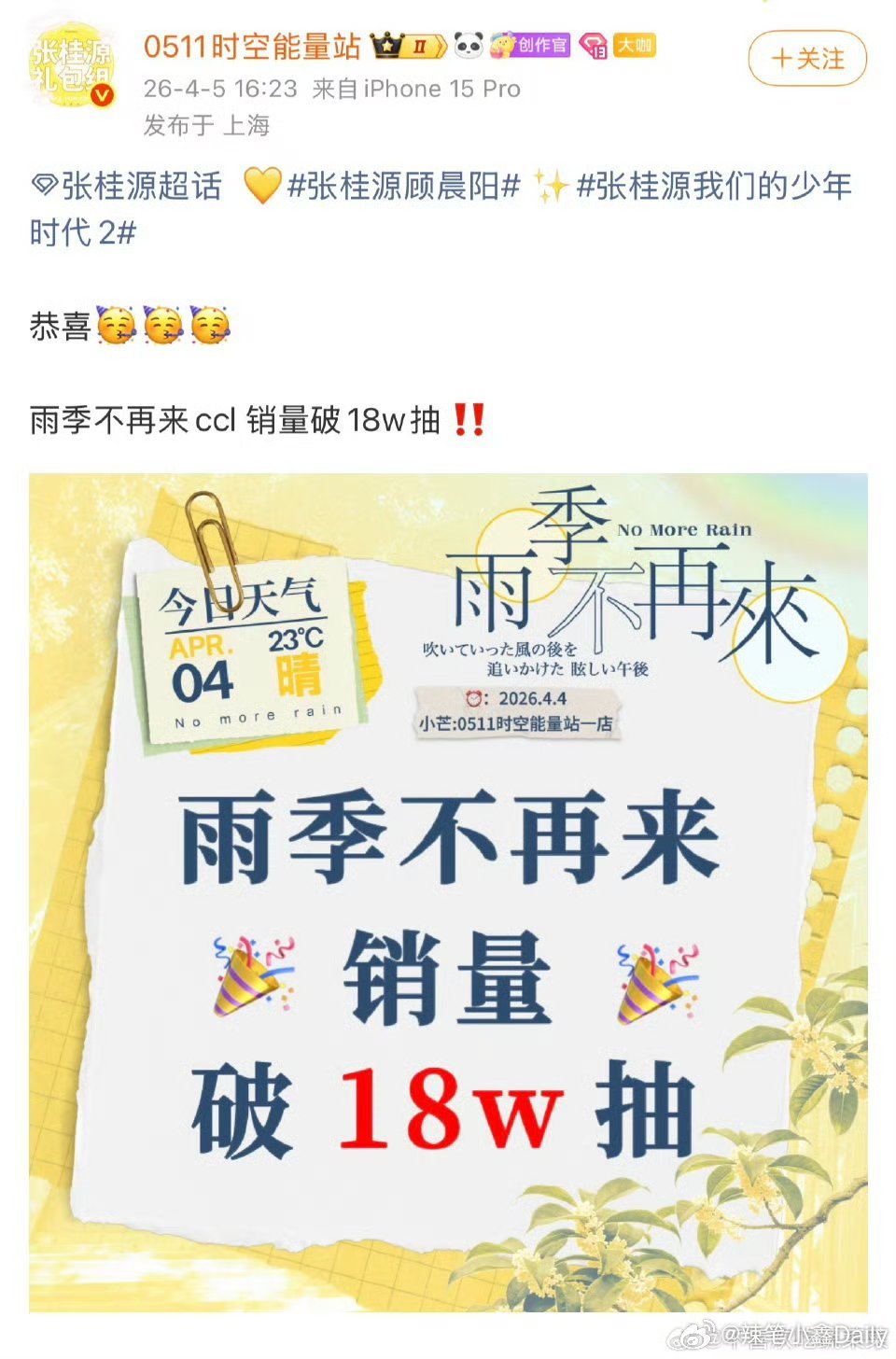 t，张桂源家ccl 破18w抽，小芒店铺排行第二，张桂源粉丝夯爆了！张桂源顾晨阳