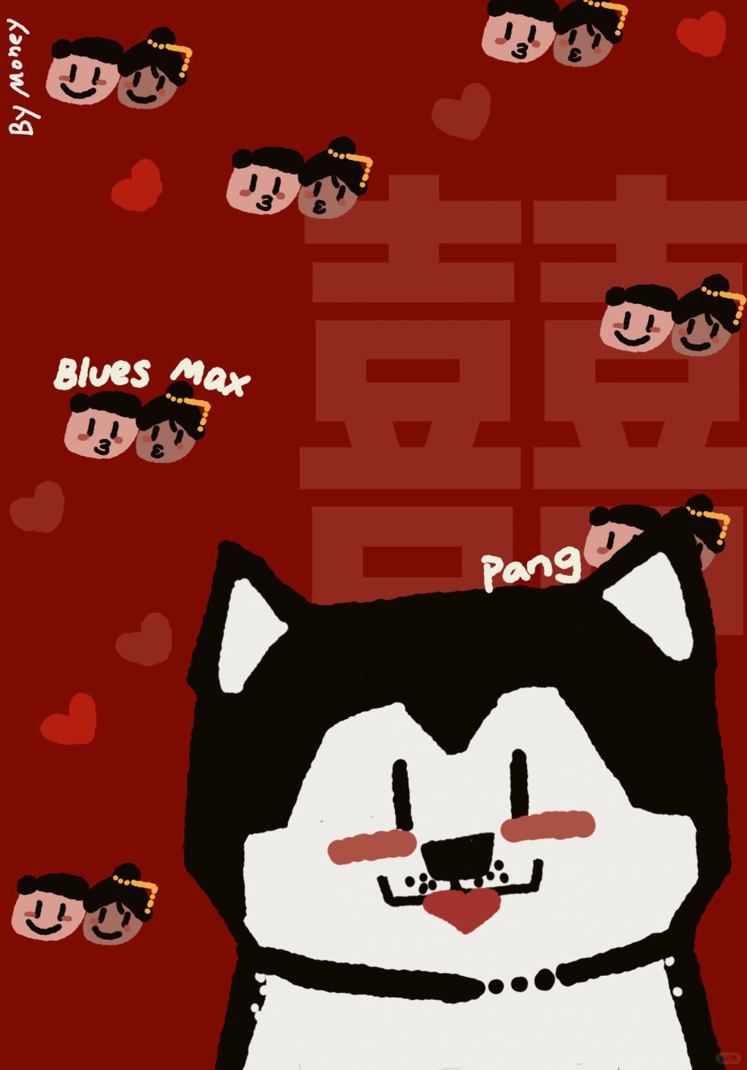一家三口整整齐齐