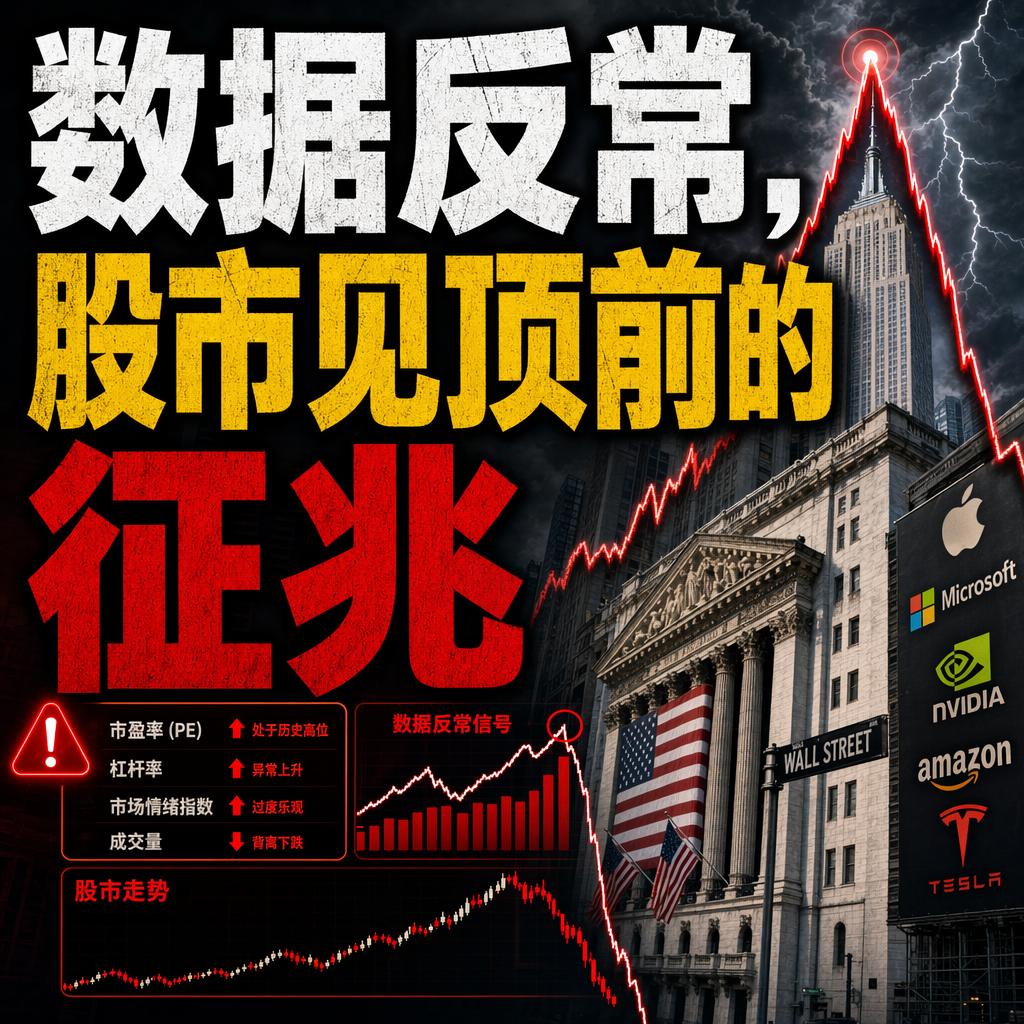 数据反常，股市见顶前的征兆
很多人以为牛市里机构都在跟散户一起狂欢加仓，但真实数