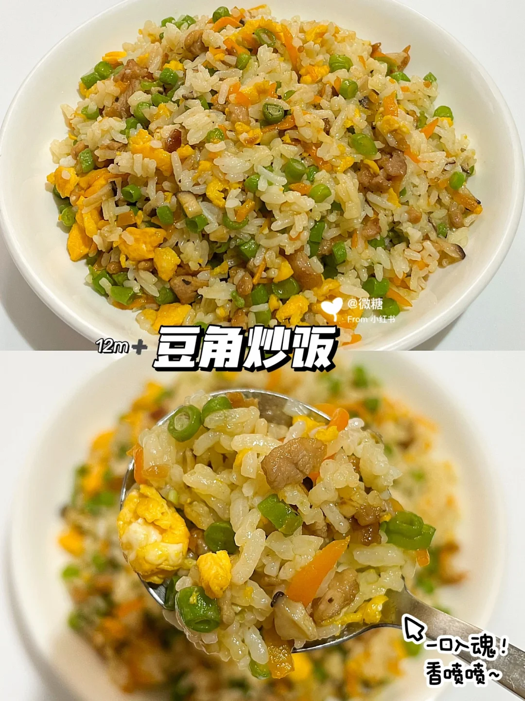 12m➕豆角炒饭｜绝了啊❗️这炒饭真的太香了