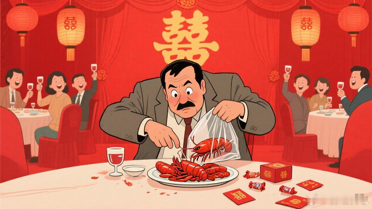 男子冒充亲戚婚宴蹭席又吃又拿 近日，浙江温州一男子冒充亲戚混入婚宴，不仅蹭吃蹭喝