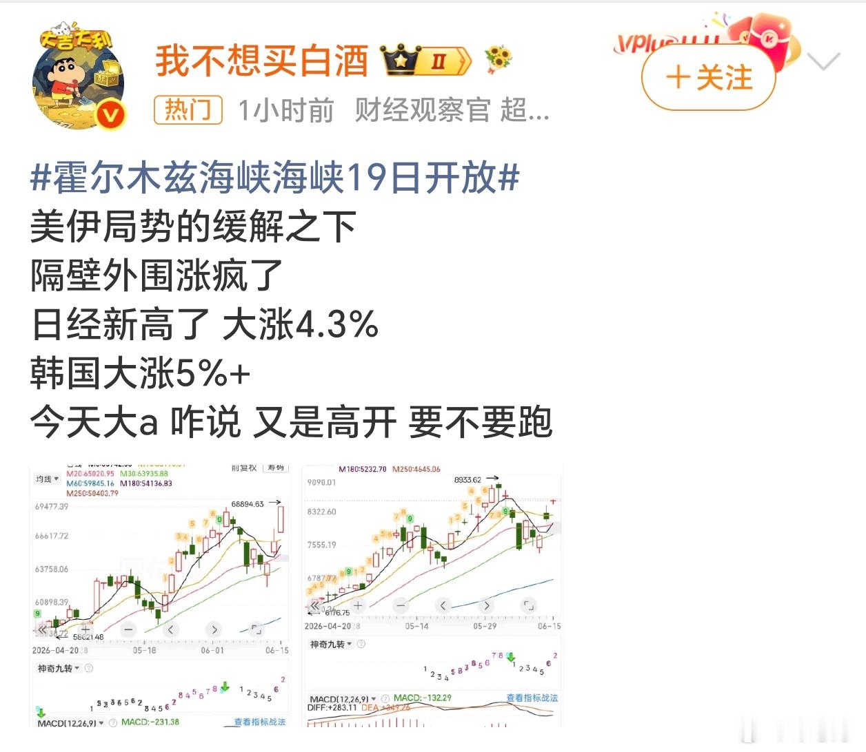 霍尔木兹海峡海峡19日开放美伊停火，霍尔木兹海峡开放，对全球经济而言确实是好消息