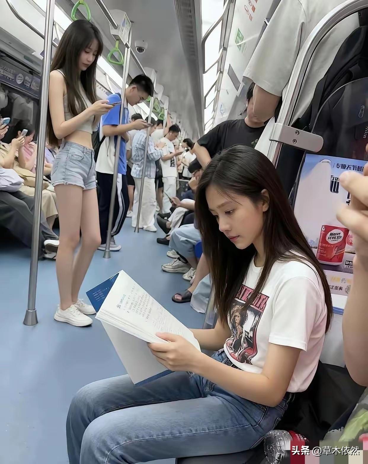 用功的小姐姐。