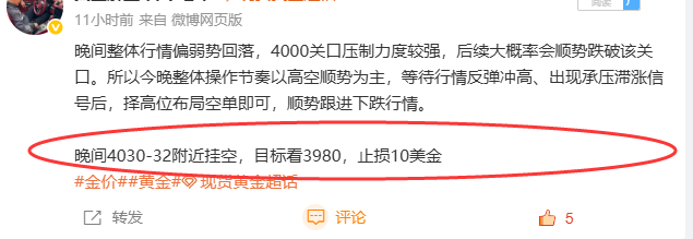 还有谁还有谁隔夜黄金行情走势，完全复刻我们的预判节奏！昨晚提前锁定4030-40