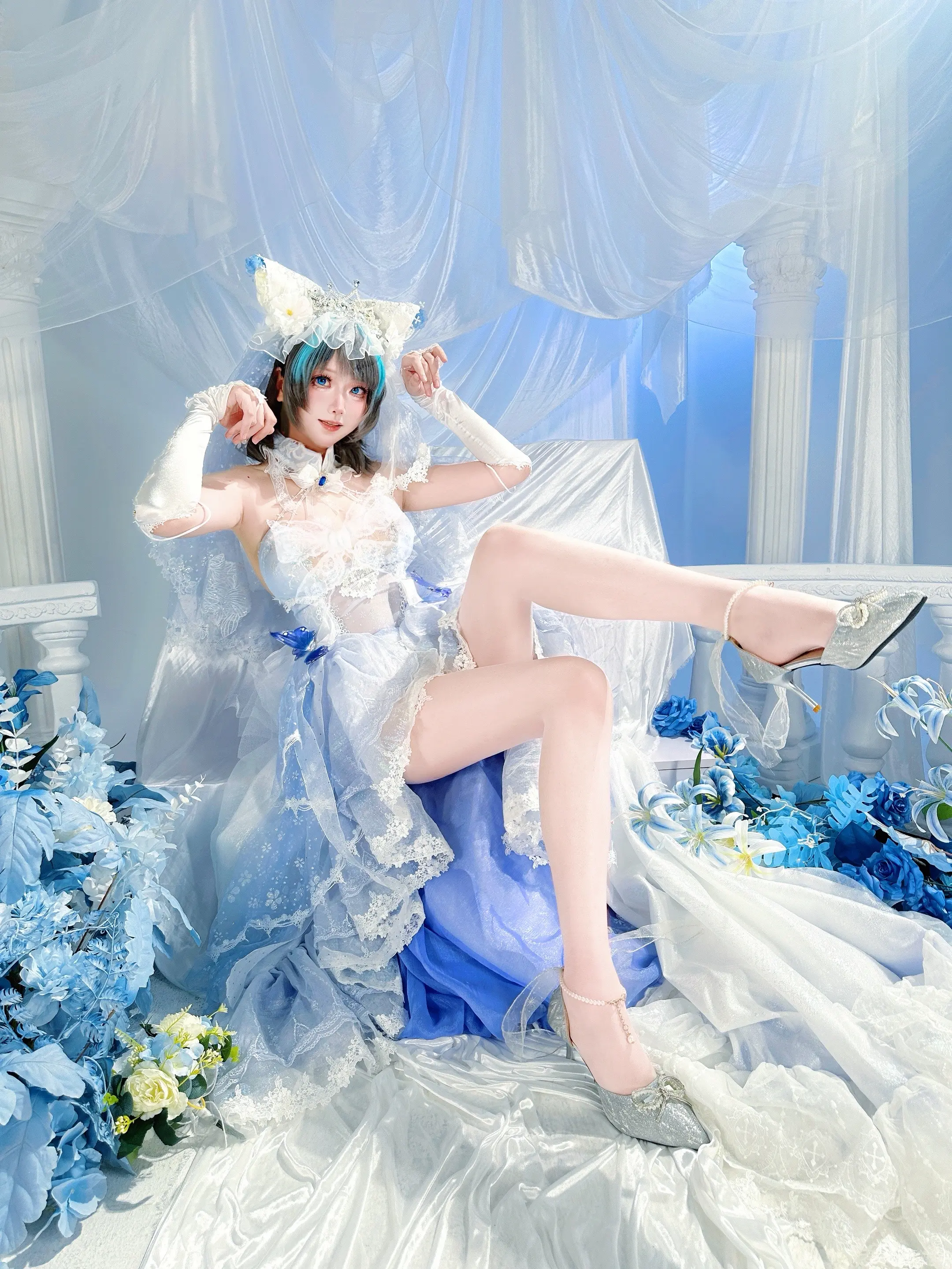 亲爱的，快看我~！今天是穿着婚纱的新娘柴郡哦！