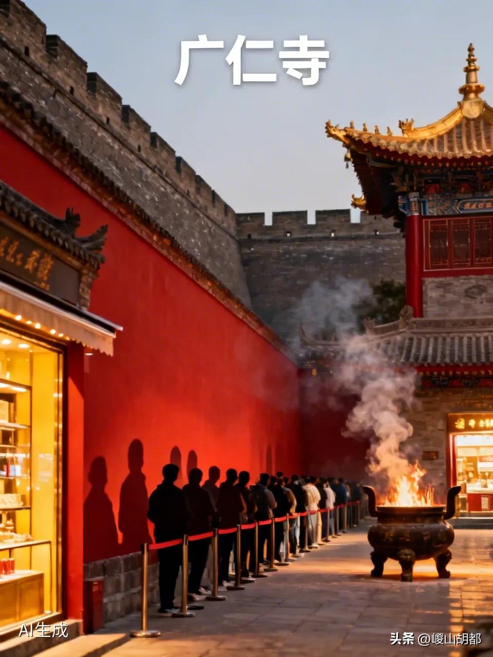 今日广仁寺
西安城墙西北角，广仁寺依旧伫立。
     三年前，这里还是安静的角