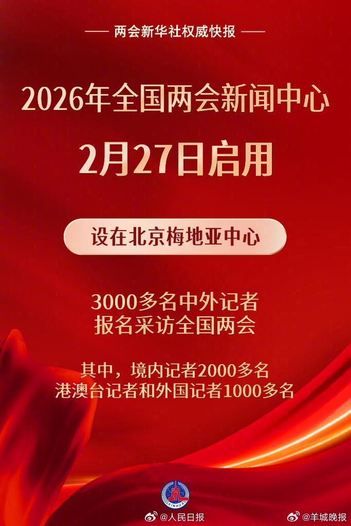 【2026年全国两会新闻中心启用】#聚焦2026全国两会#在2026年#全国两会