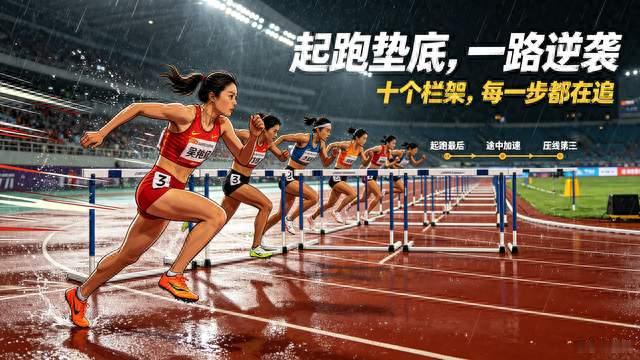 13秒12！吴艳妮女子100米栏摘铜，起跑垫底一路逆袭，战胜自己