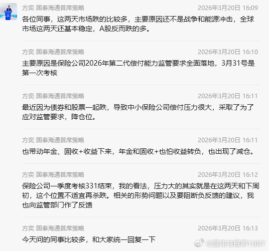 首席找下跌原因 