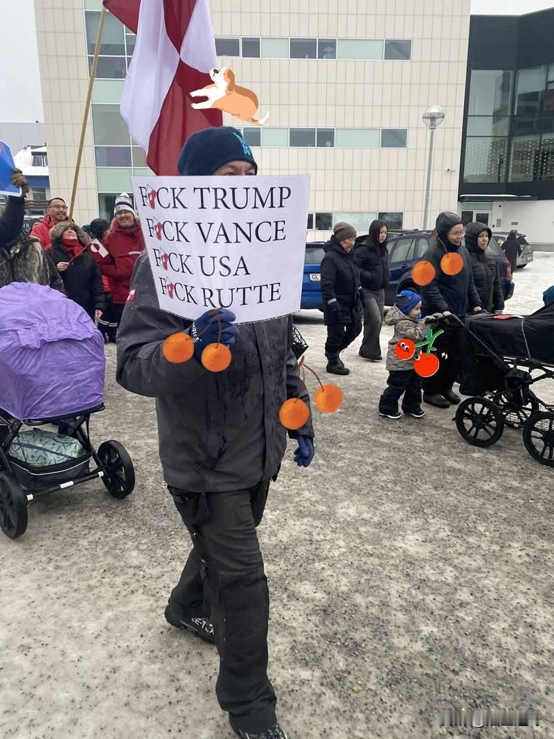 数千格陵兰人来到美国领事馆抗议，明确表达了对川普野蛮夺取格陵兰的愤怒。
事实上这