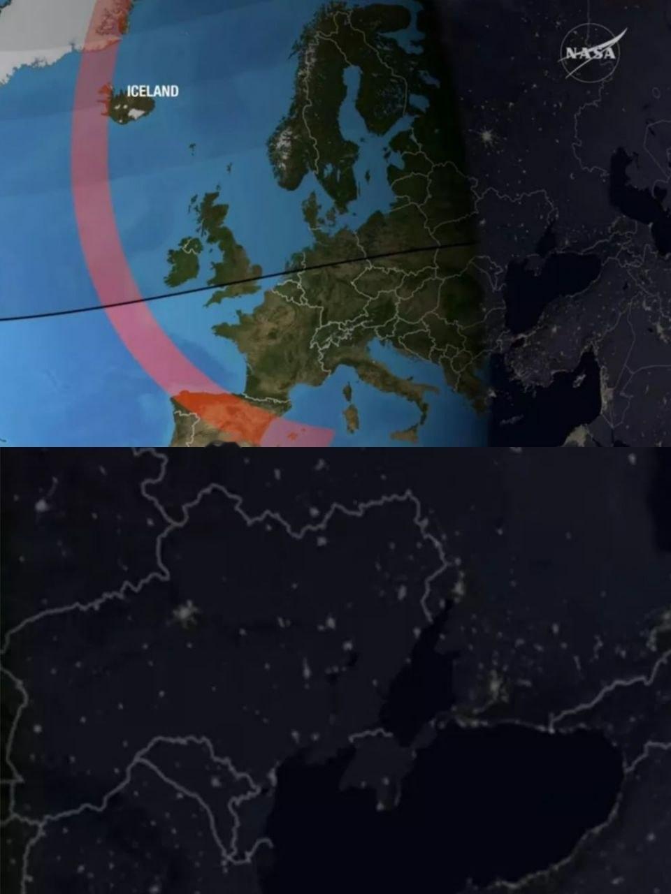 美国国家航空航天局（NASA）在8月12日日全食直播中，因一张地图将克里米亚半岛