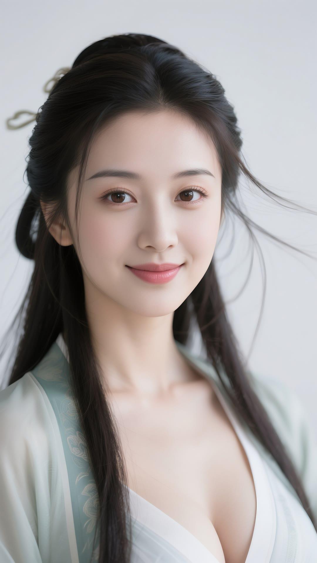 温婉古风美人，一颦一笑尽显东方韵味。