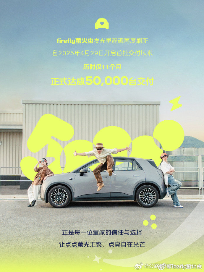 小虫子，11个月！完成了5万台的交付不得不承认，这销量远超预期的希望接下来可以更