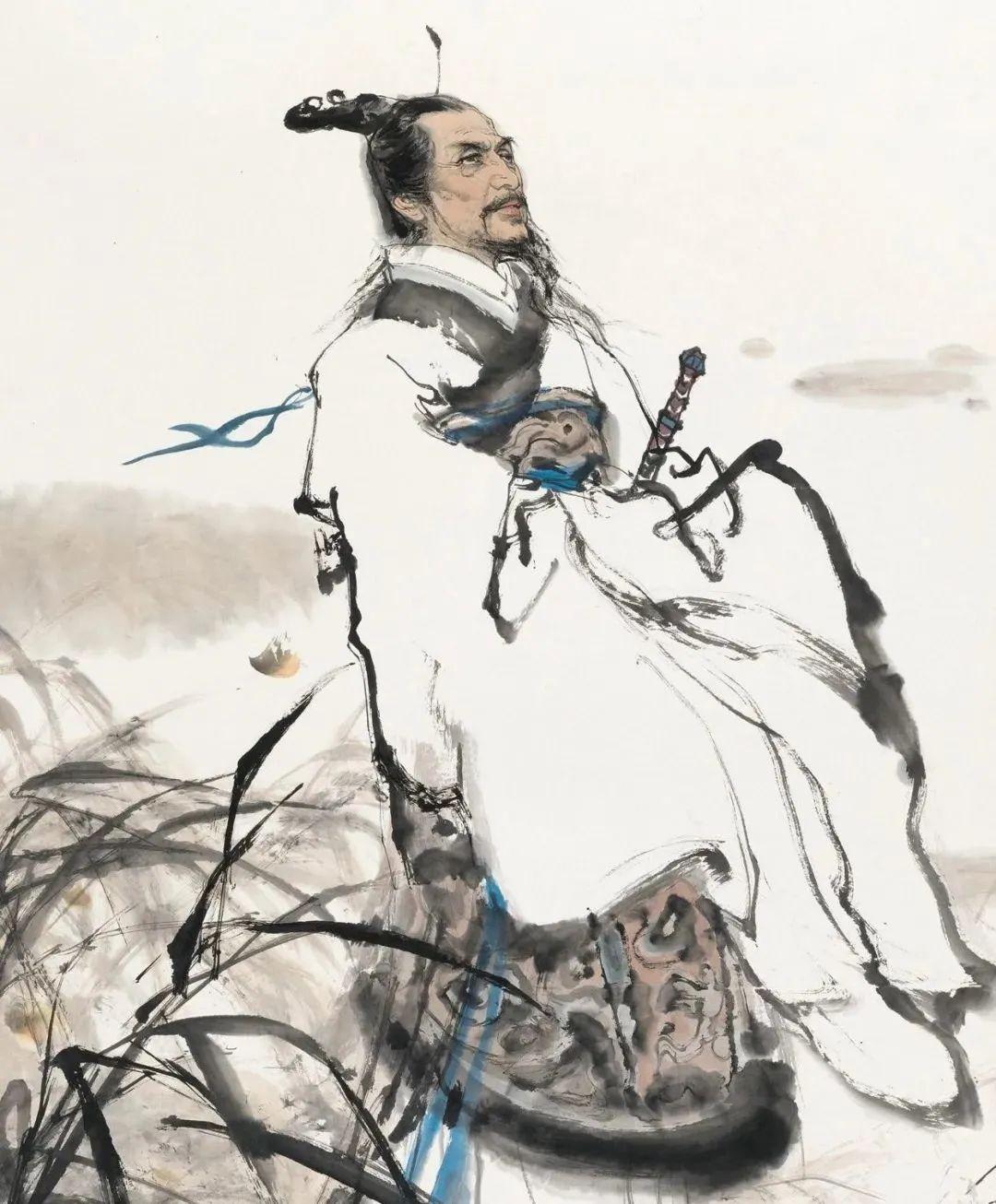 水调歌头.劝屈原（新韵）

梦与屈原酒，
醉眼对孤灯。
形容枯槁憔悴，
长髯乱及