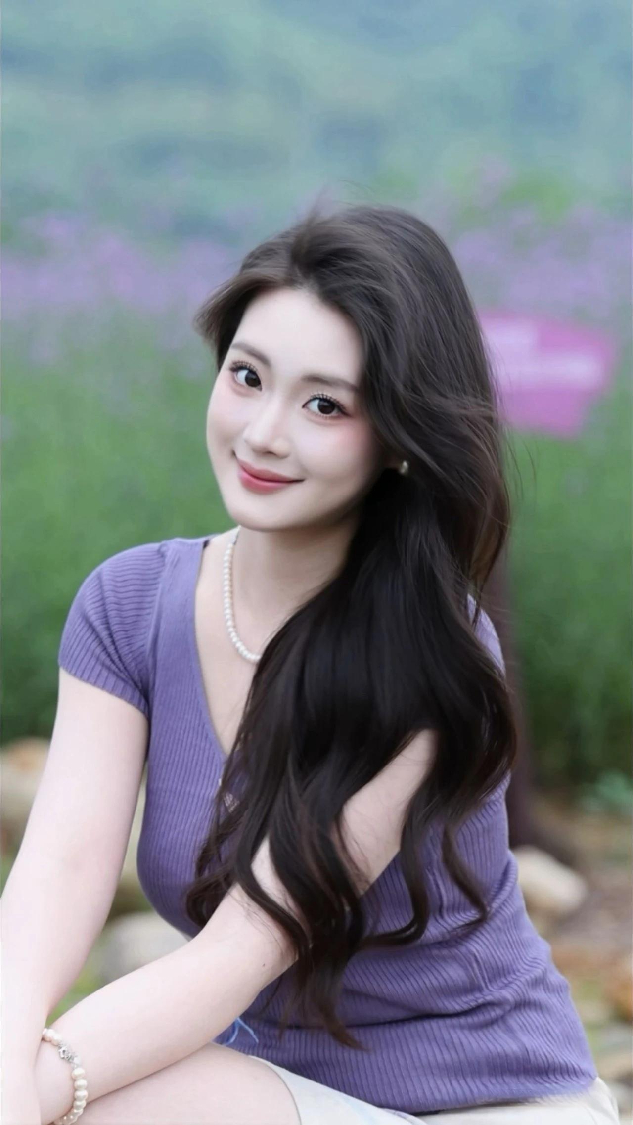 温柔微笑，自然美如花🌸