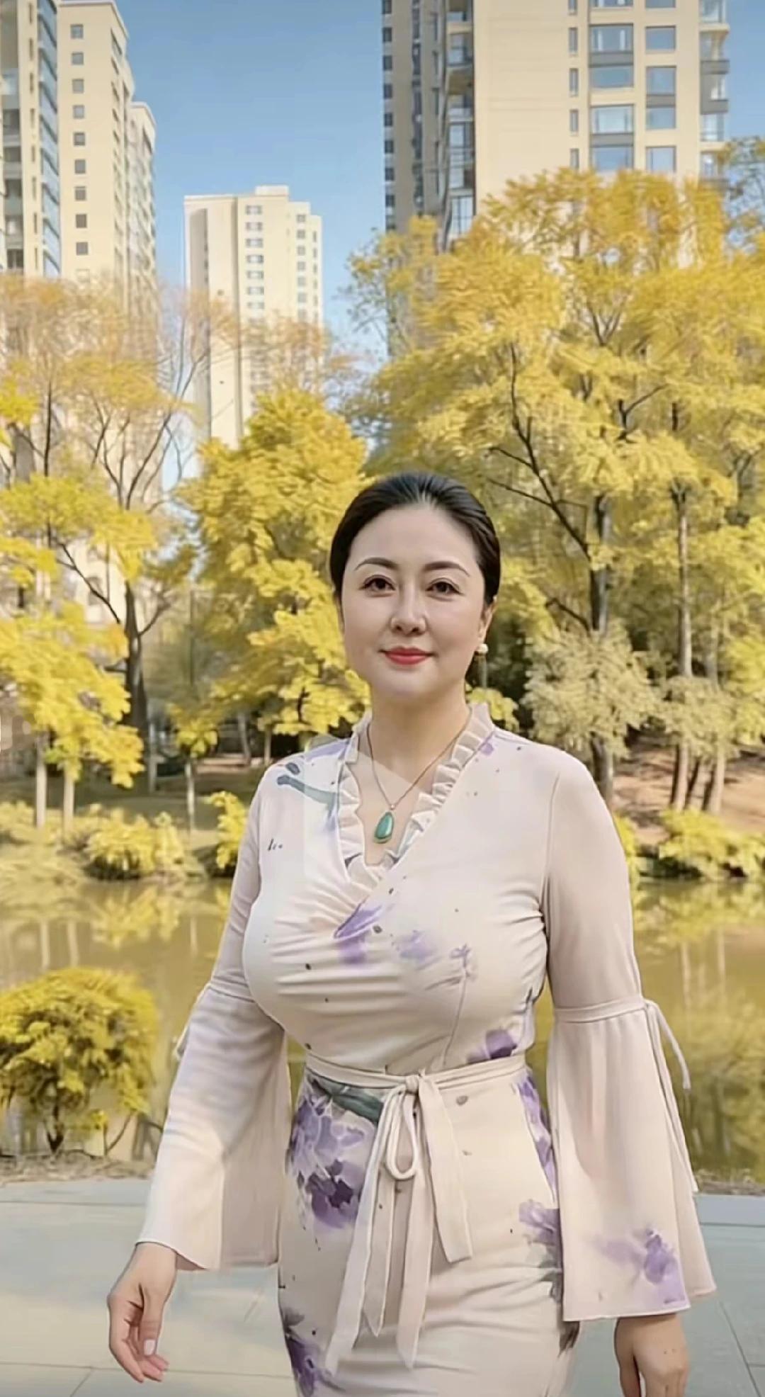 岁月匆匆，不败美人。
半老徐娘，风韵犹存。
玉珠圆润，仪态万方。