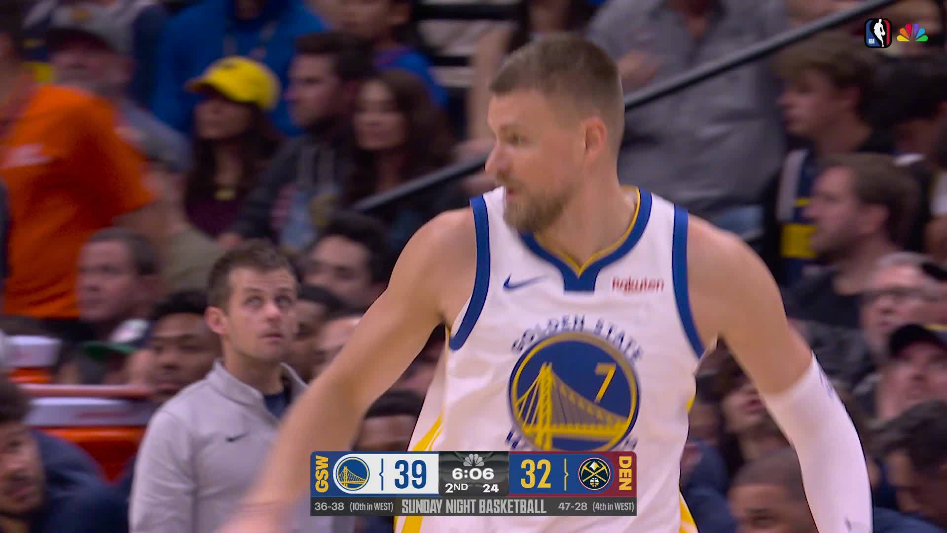 波尔津吉斯三分！勇士vs掘金