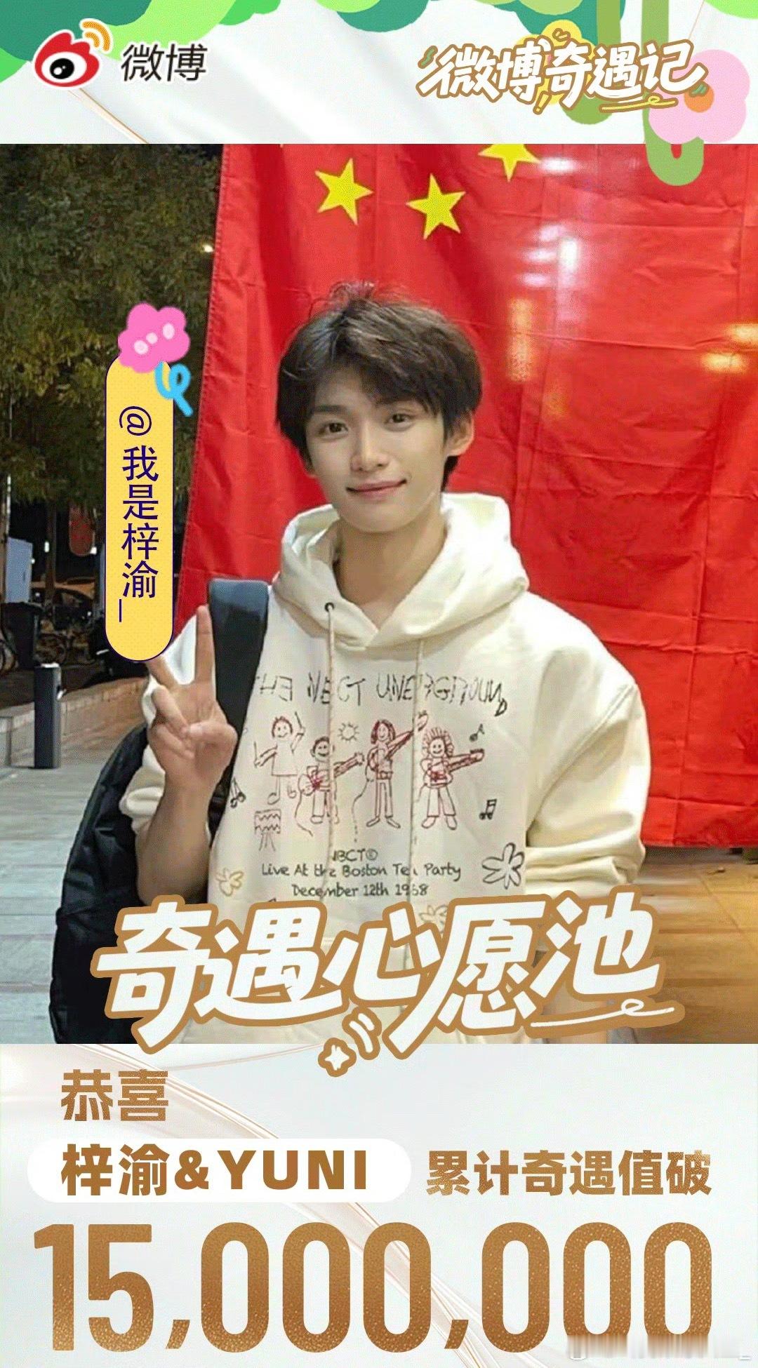 哇咔咔，梓渝奇遇值破1500万了，断层第一哎[爱慕][爱慕]梓渝奇遇值破1500