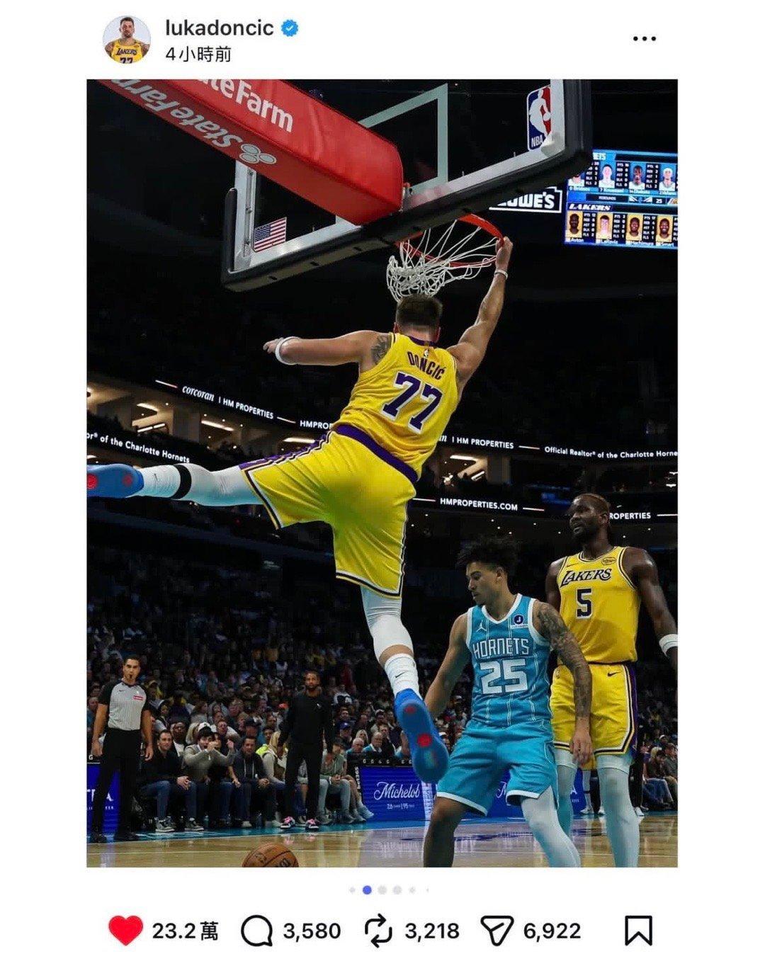 卢卡在个人社交媒体上晒出自己扣篮的照片引来一堆黑子！黑子2号范德比尔特: 这照片