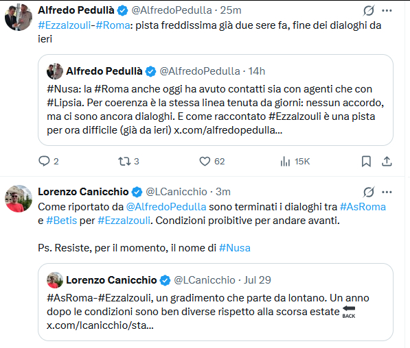 佩杜拉+Canicchio：罗马已放弃阿布德，谈判条件过于苛刻，无法继续推进，努