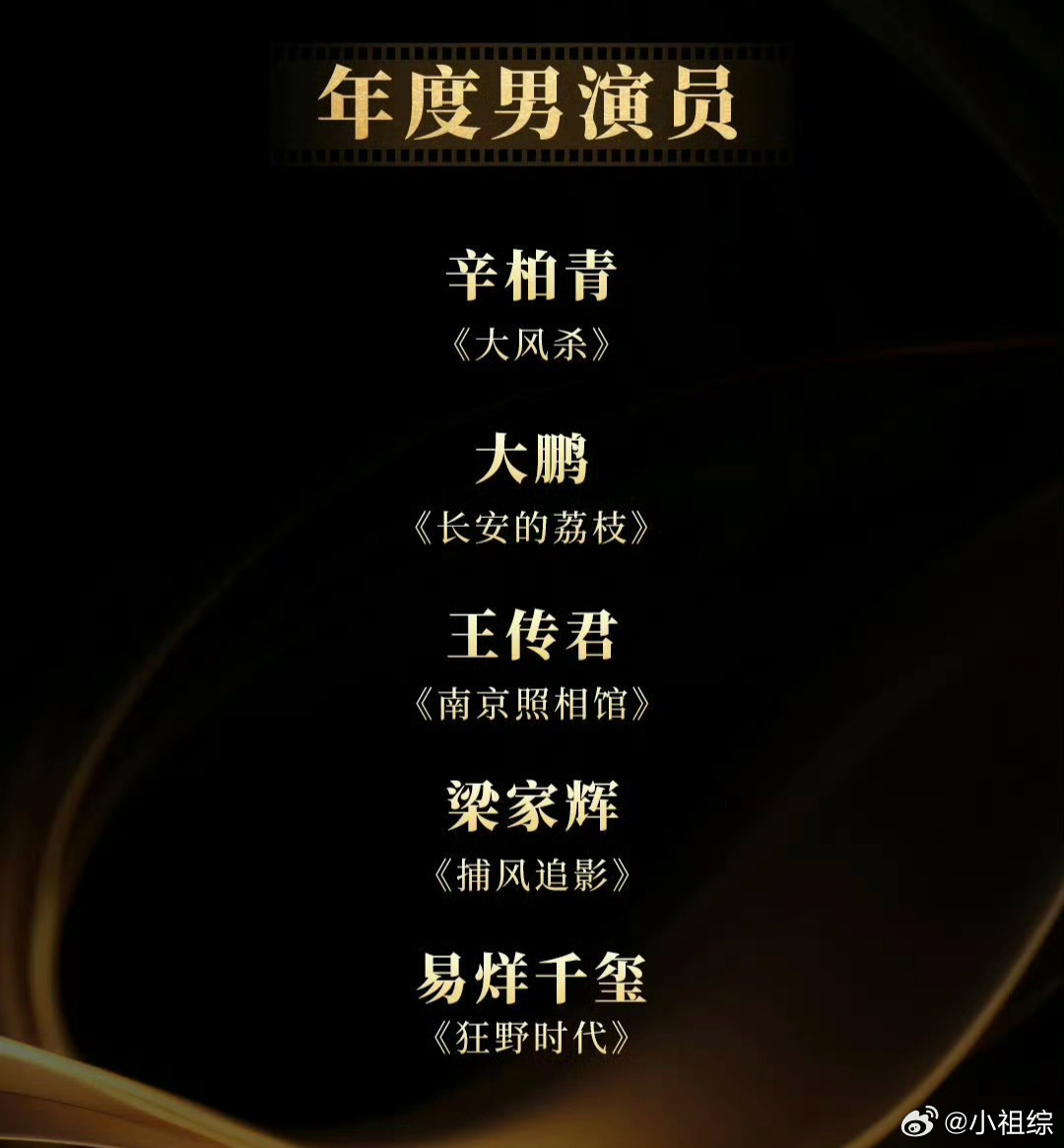 易烊千玺提名2025导协年度男演员恭喜易烊千玺《狂野时代》提名2025导协年度男