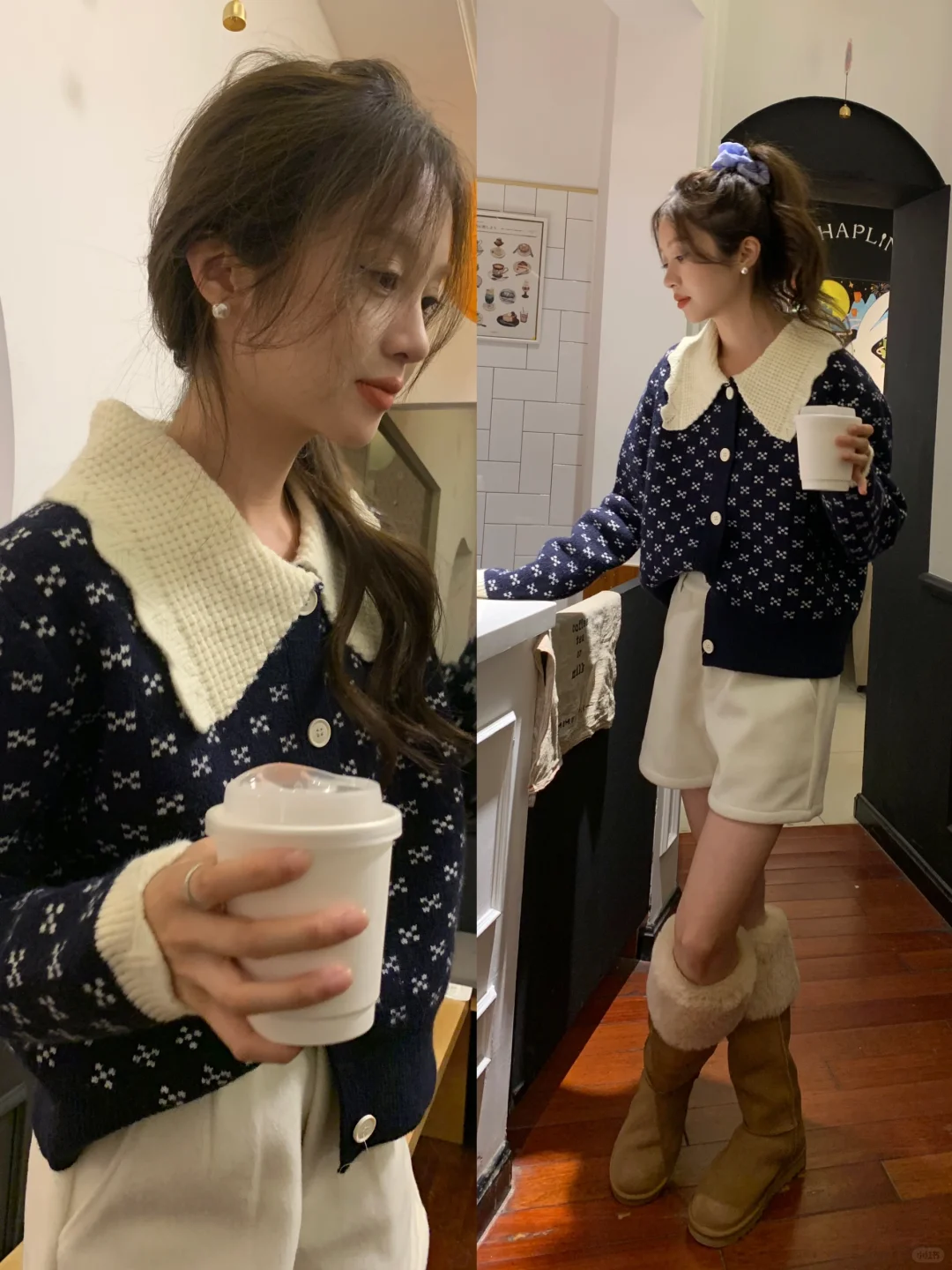 复古碎花毛衣和秋冬适配度好高！