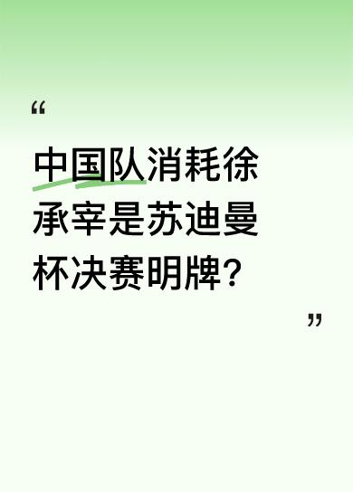 韩国队在决赛还让徐承宰兼项，足见对他的依赖。半决赛他虽混双赢了，但男双失误多输球