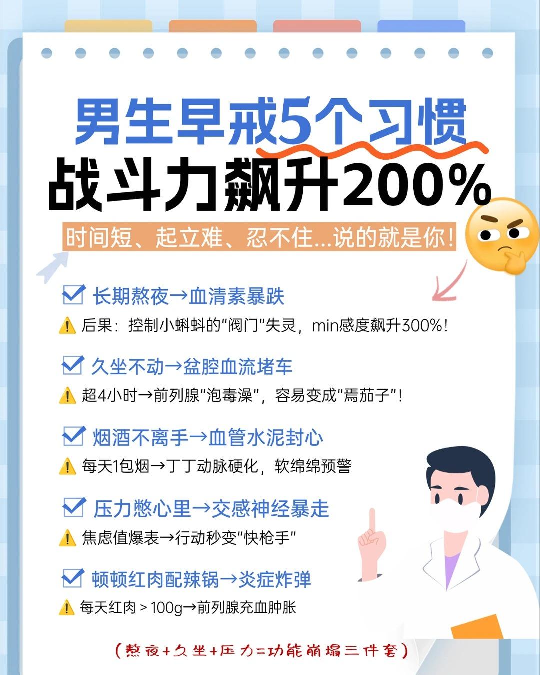 毁掉男性健康的5个坏习惯
