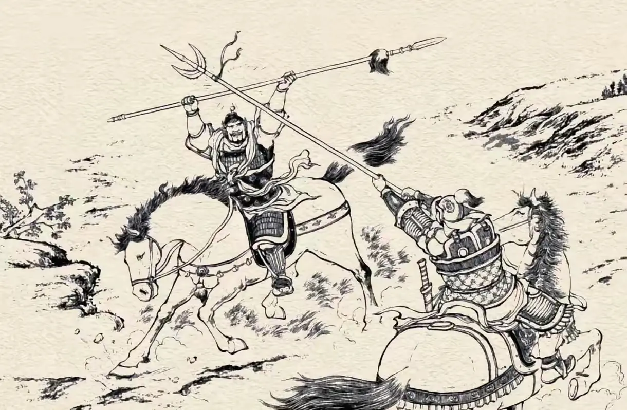 此人武艺堪比宇文成都，胸挂无敌将金牌，手使一条凤翅镋，仅仅一个回合就打...