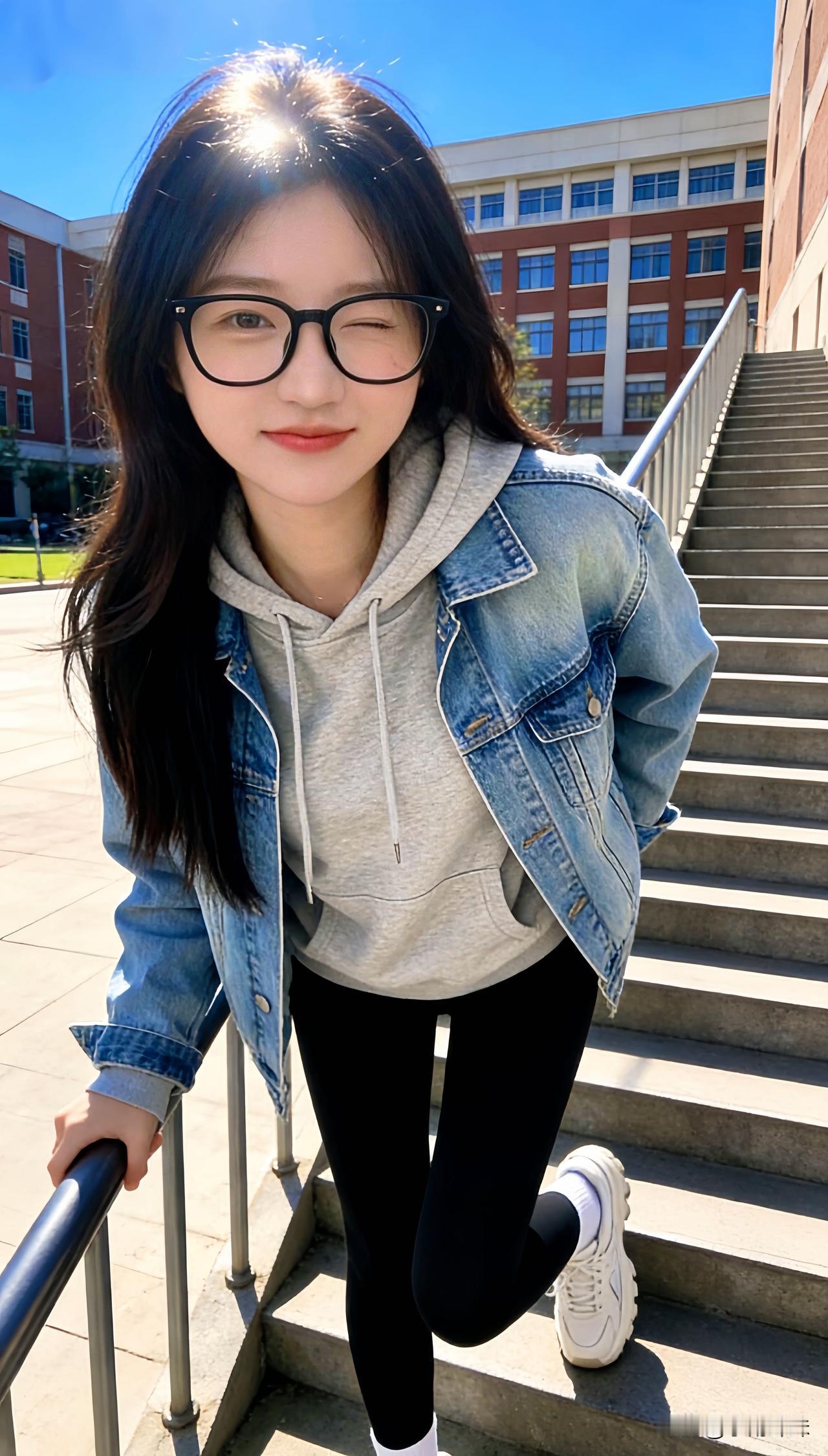 今日校园碎片记录👇：教学楼的楼梯、操场的晚霞，还有图书馆里的阳光✅ 下一个场景