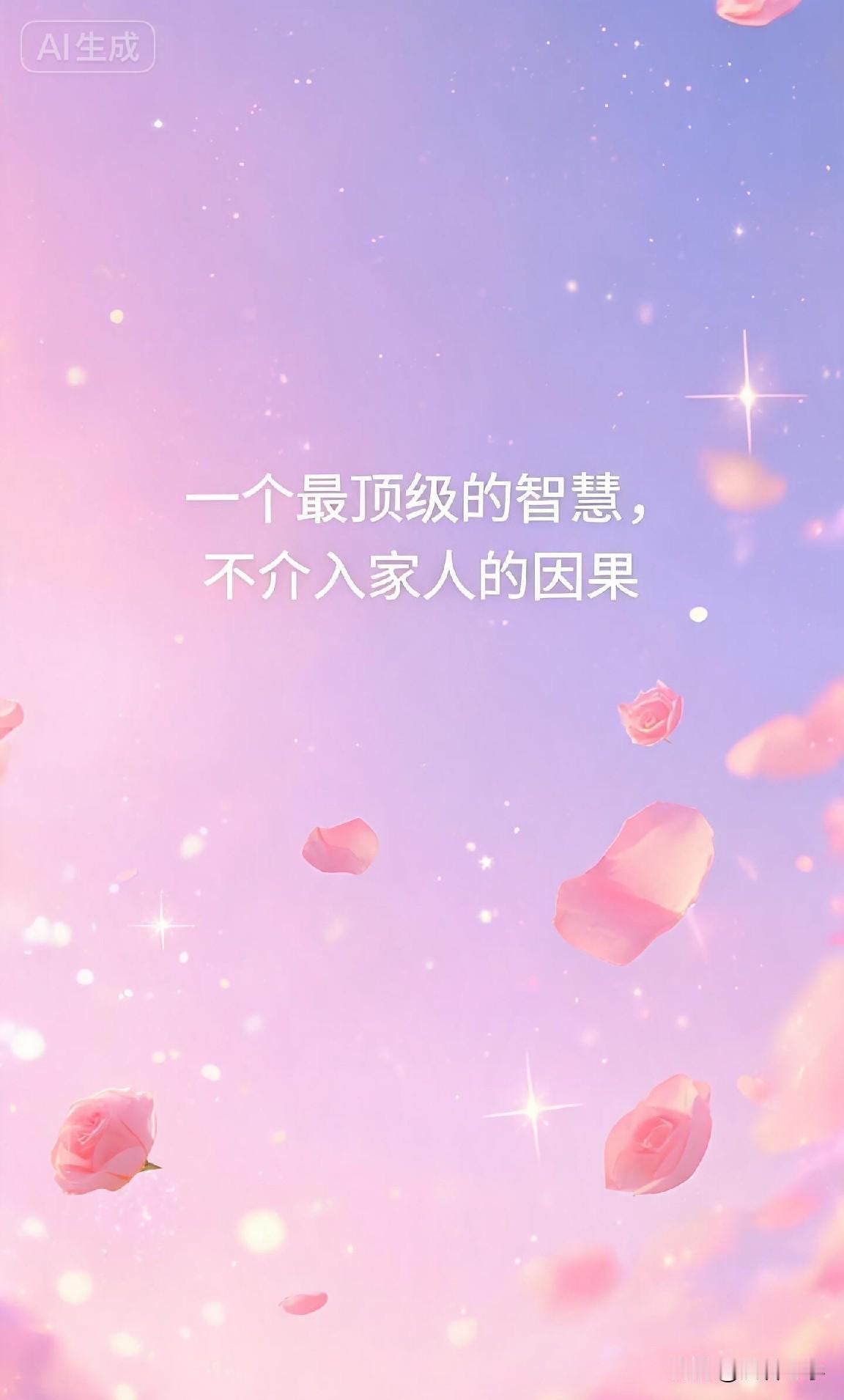 “一个最顶级的智慧，不介入家人的因果。”

你一定见过这样的人，或者在某些时刻，