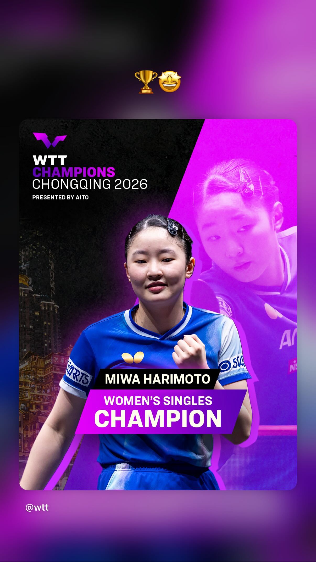 张本智和张本智和 20260315Instagram快拍更新🏆🤩 