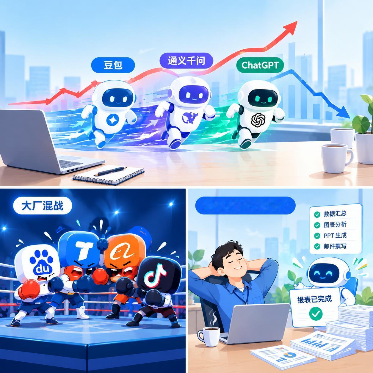 这两天国内 AI 办公赛道杀得眼红：腾讯 WorkBuddy 月活据说破了千万，