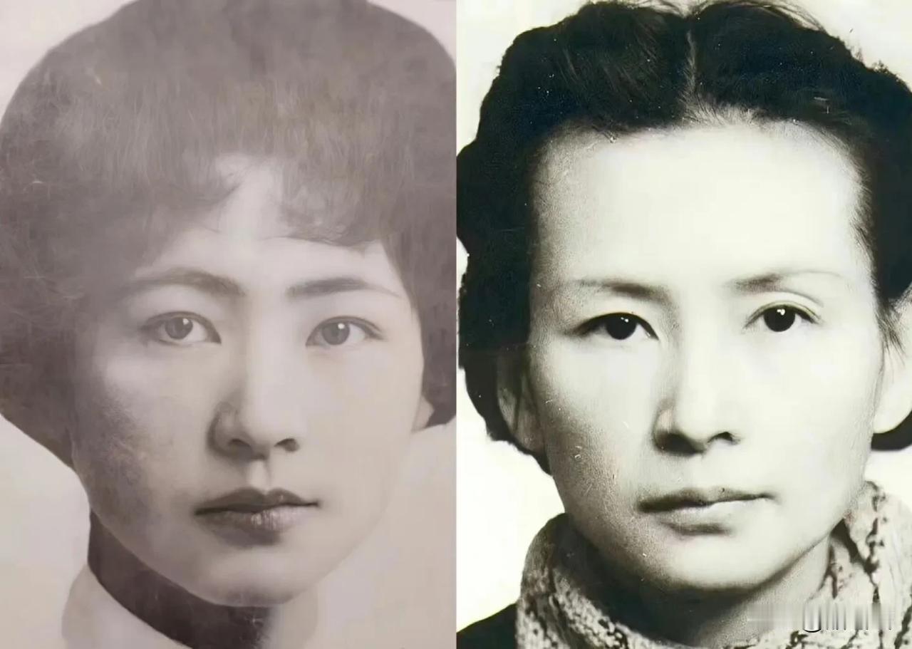 林徽因的双眸
左图1930年26岁，右图1946年42岁。#你喜欢林徽因吗# #